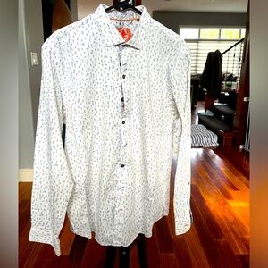 Au Noir white long sleeved shirt.  Size 5 European or a size Large.